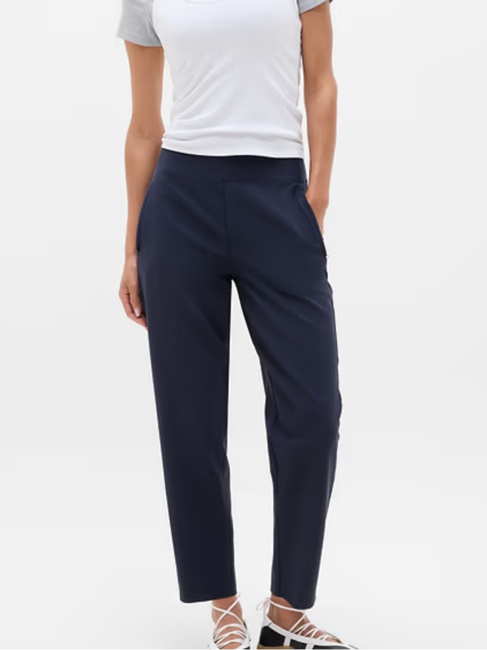 Athleta Endless High Rise Pant Navy Blue 4 Breathable Wicking Wrinkle Resistant